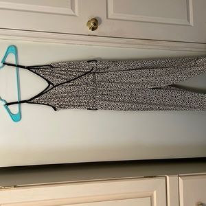 Cream and black leopard jumpsuit